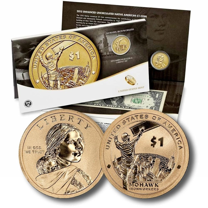 American-$1-Coin-&-Currency-Sets---Enh-UC-Native-American-Dollars